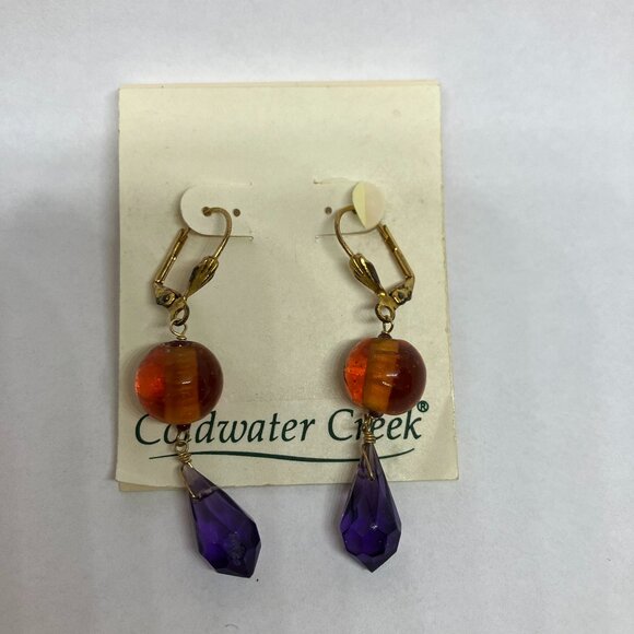 Coldwater Creek beaded drop dangle Earrings - Picture 1 of 3